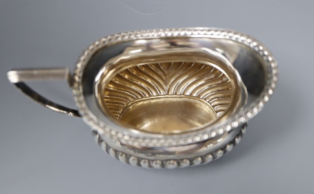 Two late Victorian silver cream jugs, tallest 79mm, gross 4.5 oz.